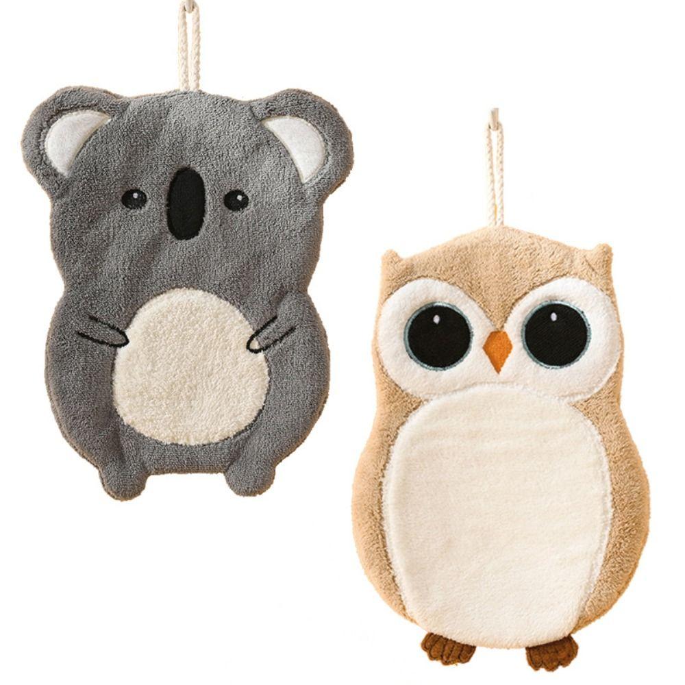 Cartoon Animal Coral Velvet Towel Quick Drying Hand Towel High Quality Cleaning Cloth Rag
