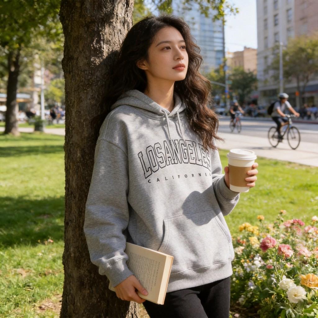 Spring Autumn Oversized Hoodie With Print For Women Casual Comfort