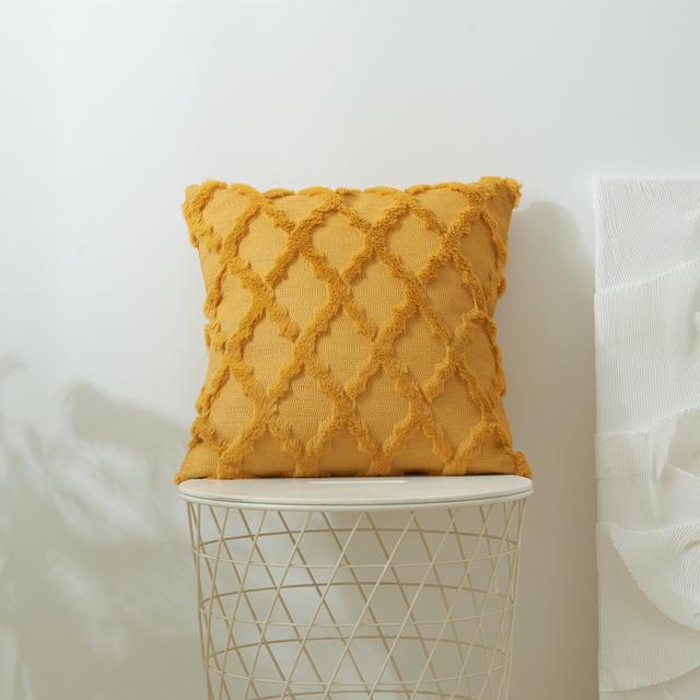 3D Rhombus Plush Pillow Cover Geometric Decorative Throw Pillow Case Soft Cozy Bed Sofa Cushion Cover Nordic Home Spring Decor