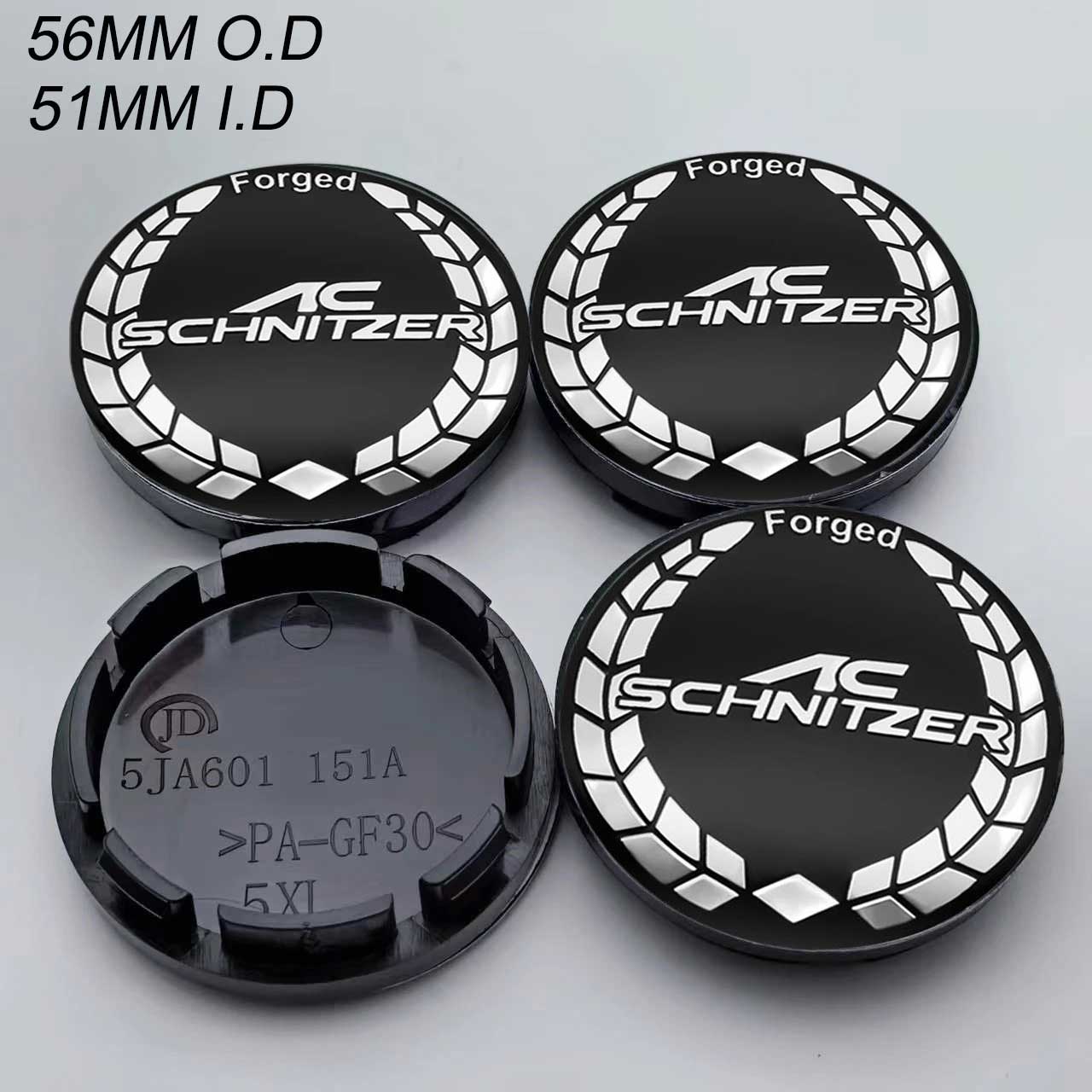 

4pcs 56mm For AC SCHNITZER Emblem Car Wheel Center Caps Sticker Rim Hubcaps Hub Cover For E36 E46 E60 E90 E91 E92 E93 F30 F20 M3