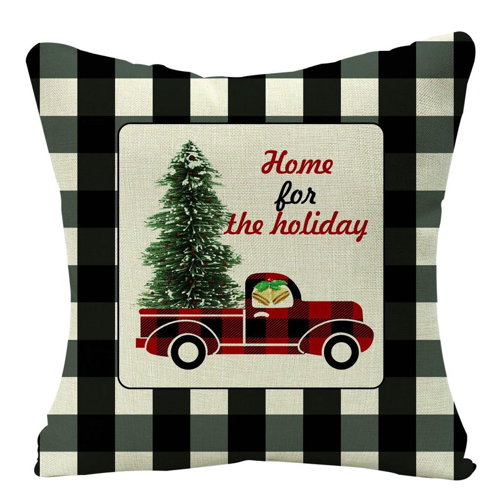 Combination Home Christmas Linen Pillow Case Festive Home Decoration Pillow Cushion Cover Pillow