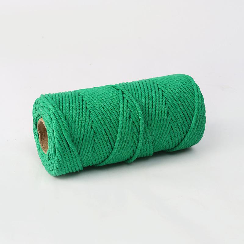 4mm Multi-Strand Macaron Colored Cotton Rope for DIY Tapestry & Decorative Weaving.