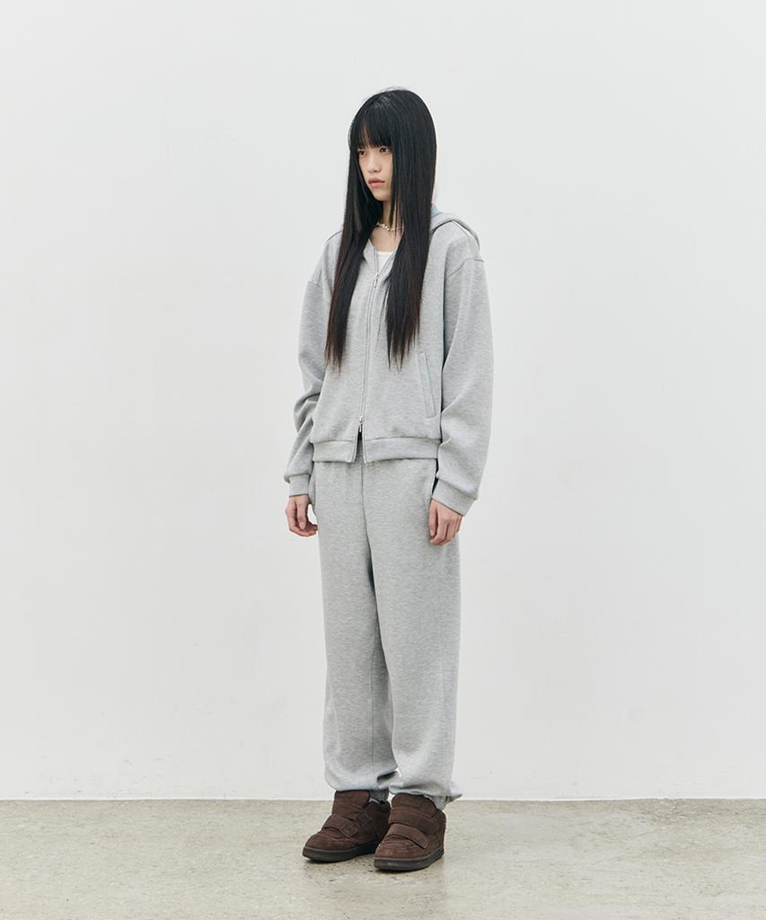 ROWM Soft Contour Hooded Zip-Up (Gray/Mint)
