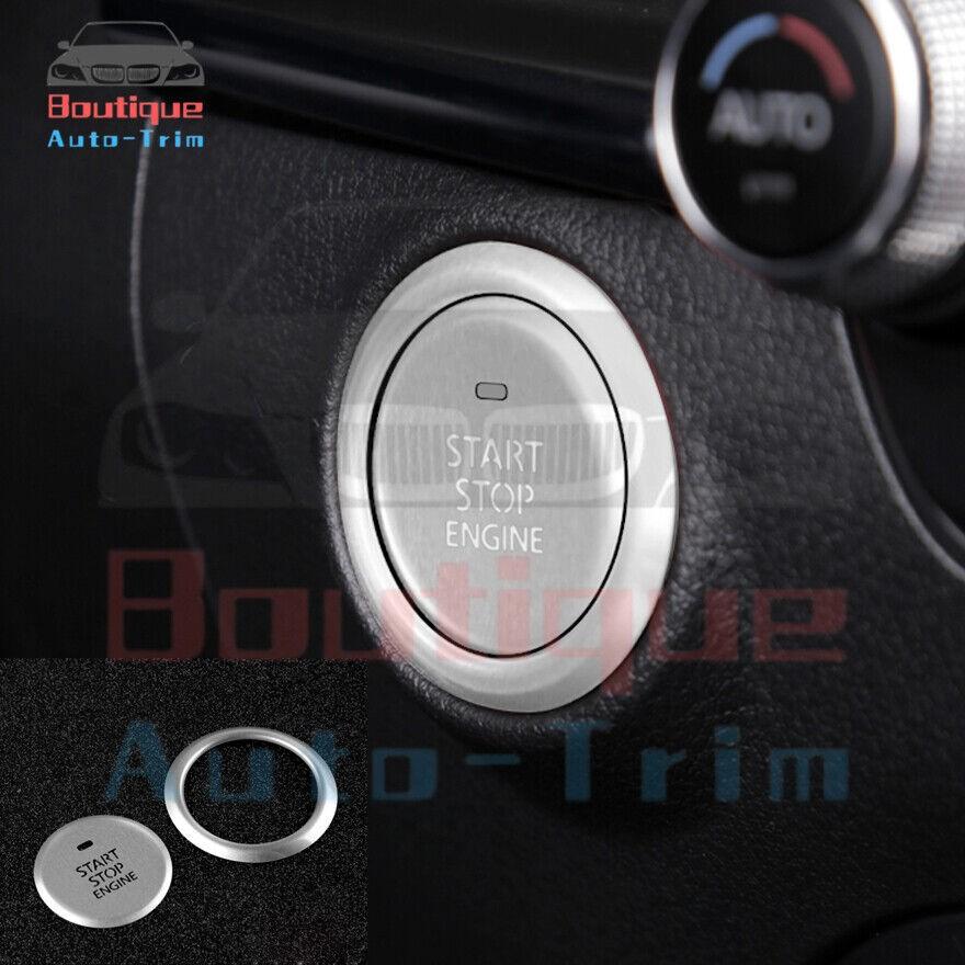 Silver Aluminum Engine Start Stop Button Cover Ring 2X For Mazda CX-30 2020-2023