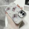 Three-color Crystal Butterfly Case Apple 16E Mobile Phone Case Epoxy for iPhone17/15/14 Internet Celebrity Mobile Phone Case