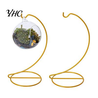 IJzeren Hangrek Ornamentenstandaard Houder voor Glazen Bollen Spiraalontwerp met Stabiele Basis Luchtplant Terrarium Heksenbal Bruiloft Huis Kantoor Tuin
