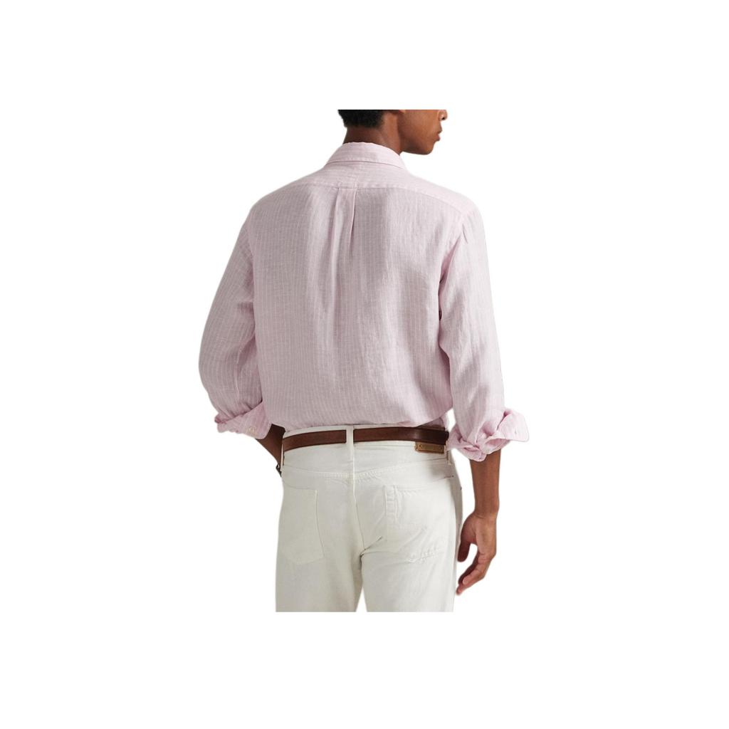 Koszula męska w paski z lnu Polo Ralph Lauren jednorzędowa 710P07024-001