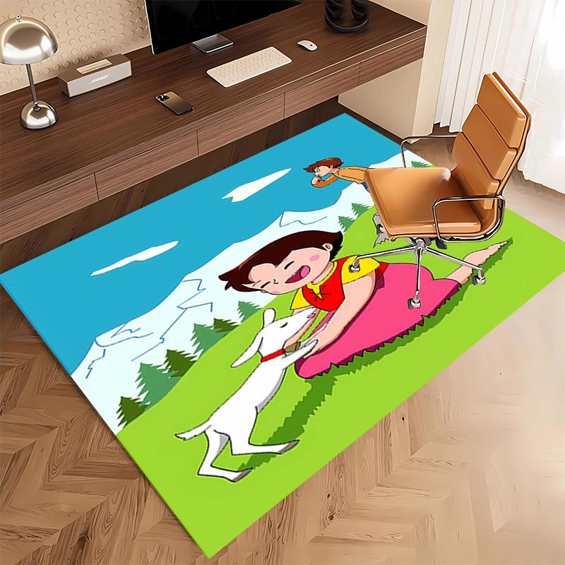 1pc Heidi1 Print Area Rug - Soft, Washable Non-Slip Indoor Mat, Living Room, Home Office Decorative Rug,Office Decorative