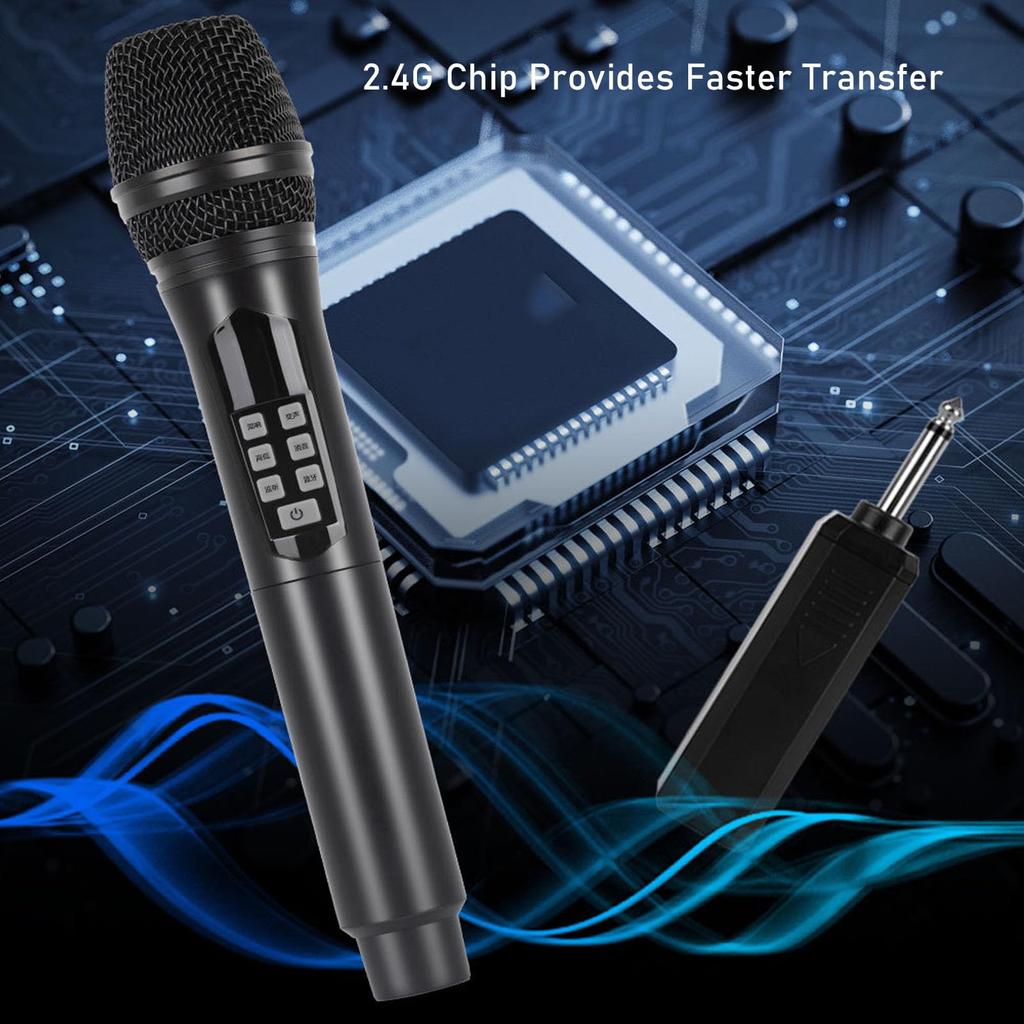 Acogedor Wireless Handheld Microphone 2.4G Bluetooth Dynamic Microphone Sound Effects Voice Changer Noise Reduction 6.35mm Jack for Live Streaming