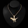 Trendy Alloy Dinosaur Skeleton Pendant, Mysterious Retro Style Necklace, Personalized Men's and Women's Fashion Accessories, Versatile