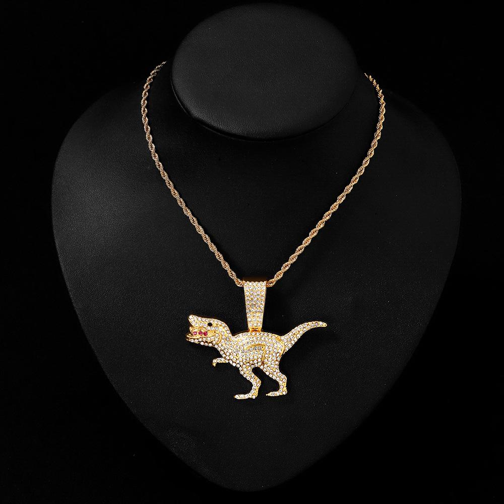 Trendy Alloy Dinosaur Skeleton Pendant, Mysterious Retro Style Necklace, Personalized Men's and Women's Fashion Accessories, Versatile