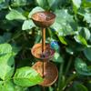3-Tier Bowl Bird Water Dispenser Vintage Iron Garden Rain Catcher  Courtyard Decor