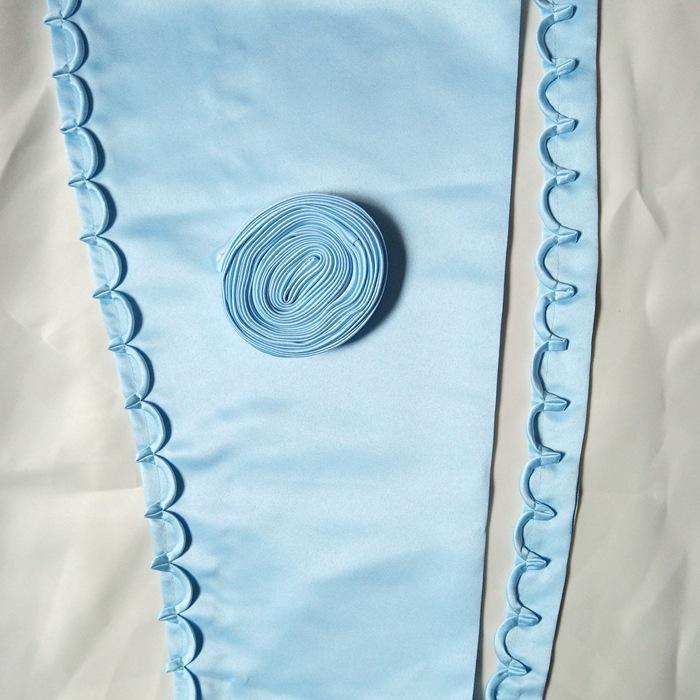Dreiteiliges Mehrfarbiges Satin-Hochzeitskleid-Accessoire-Set: Reißverschluss hinten zu Korsett-Umwandlung mit Einsatzelement, Knöpfen und Schnur.