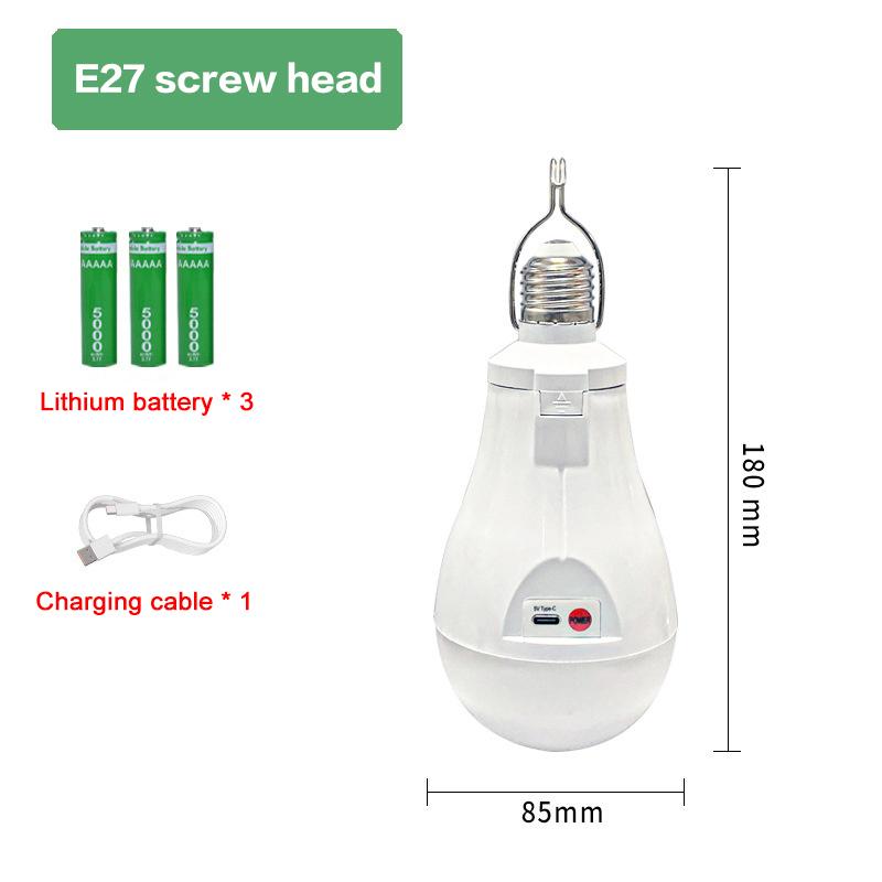 Flicker-Free Led Bulb Light Portable 20W 30W Emergency Bulb Courtyard Outdoor Bulb Power Failure Emergency