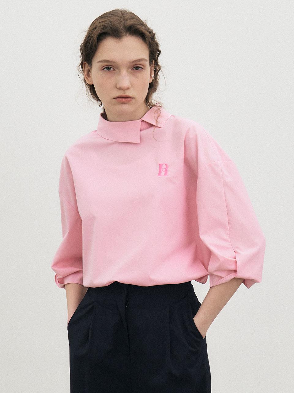 Ed Mang 001 Sleeve Twist Shirt - Pink
