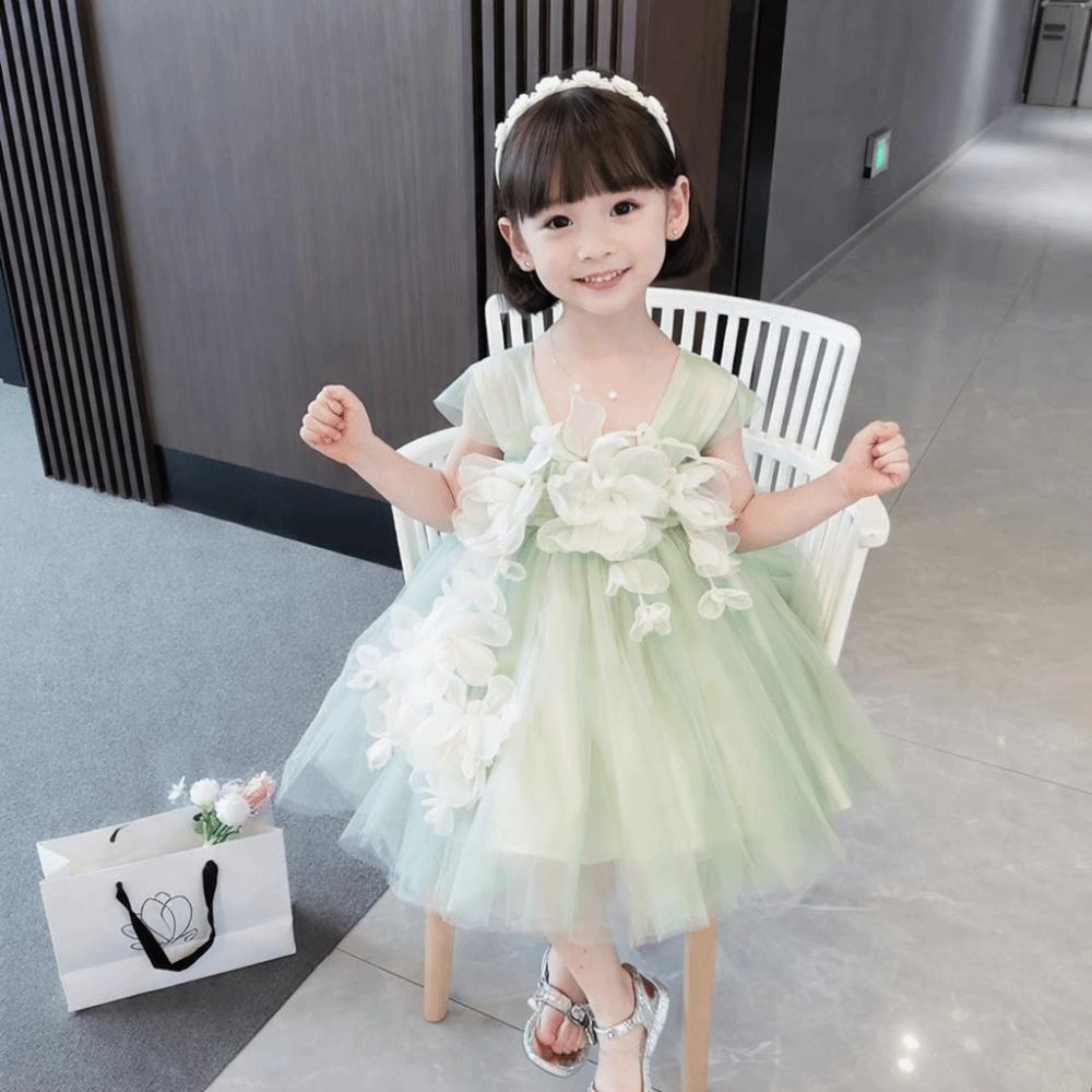 Fabric Three-dimensional Flower DIY Reusable Organza Flower Embroidered with Tassels Corsage