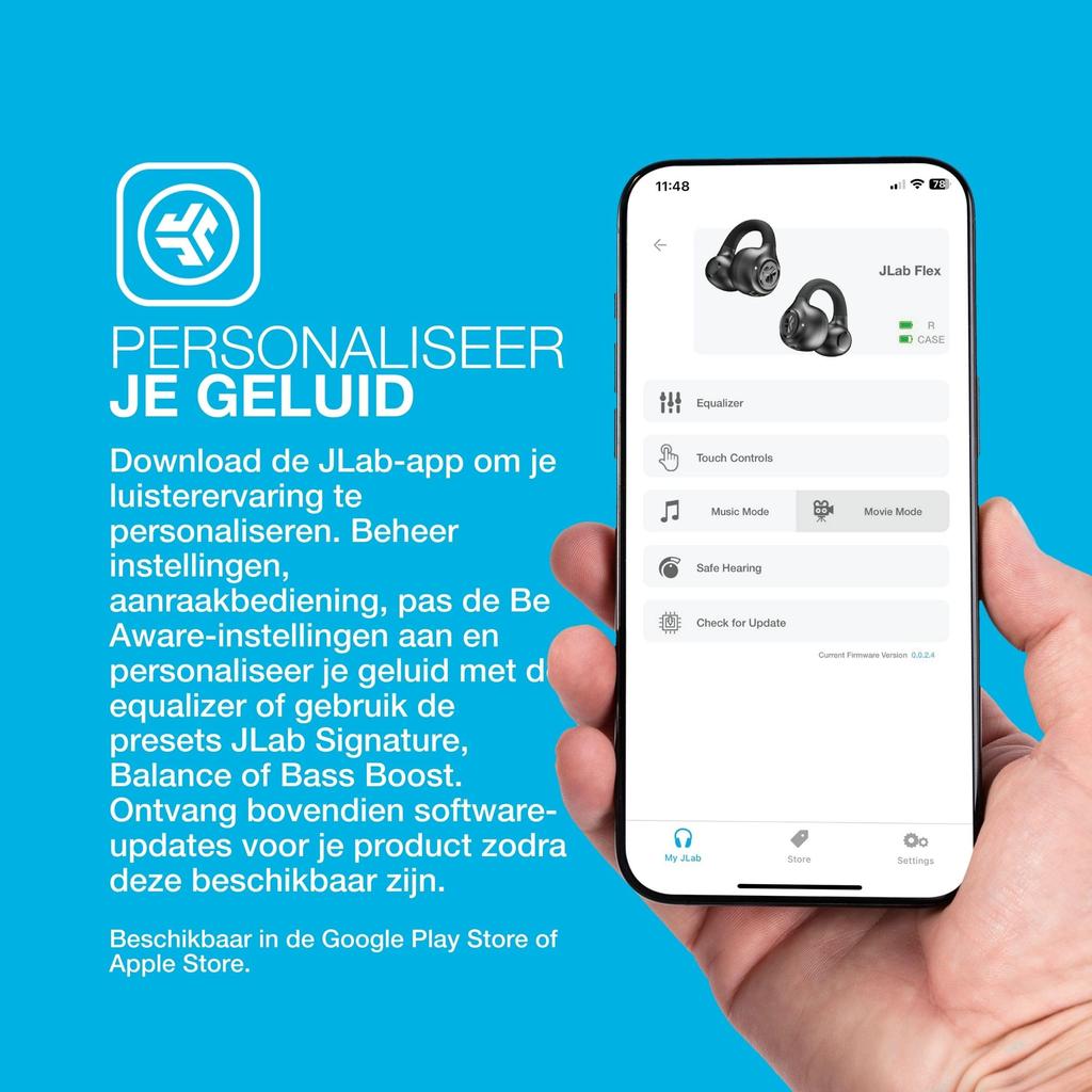 JLab Flex Ear Cuff Open Up To 21 Hours of with 12mm Dynamic Compatible with iPhone and Perfect for and Outdoor Official JLab Japan Warranty Earphones,