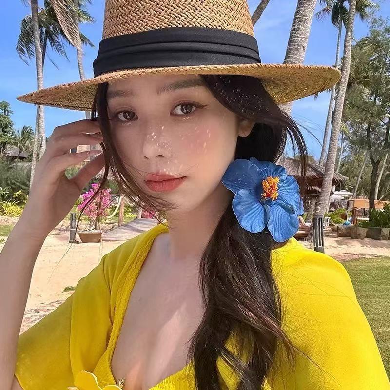 Exquisite Women's Floral Hair Clip, High-End Beach Vacation Accessory