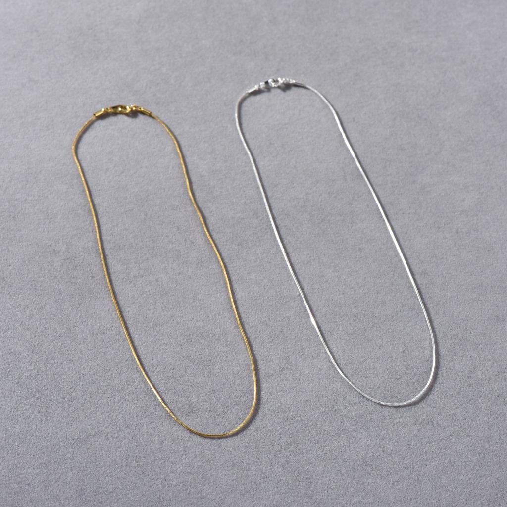 Eight-Faceted Extremely Fine And Minimalist Shiny Gold Thread Short Snake Chain Collarbone Chain Neck Chain Necklace
