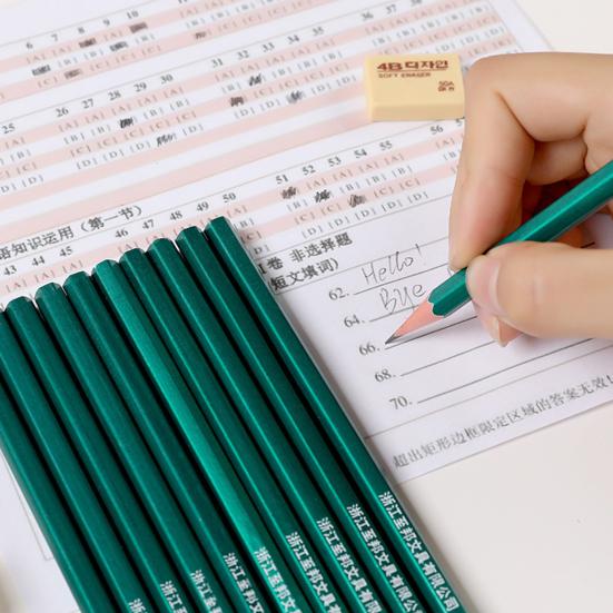 10 Stück Sechskant HB/2B Bleistifte Glattes Schreiben Prüfungsbleistifte Schüler Mehrzweck-Schülerbleistifte Klassische Schulmaterialien