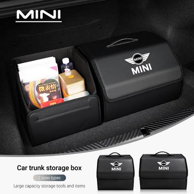 Car Trunk Storage Box High-capacity Leather Organizer Case For MINI Cooper JCW Countryman Clubman Cabrio Paceman Coupe R56 F56