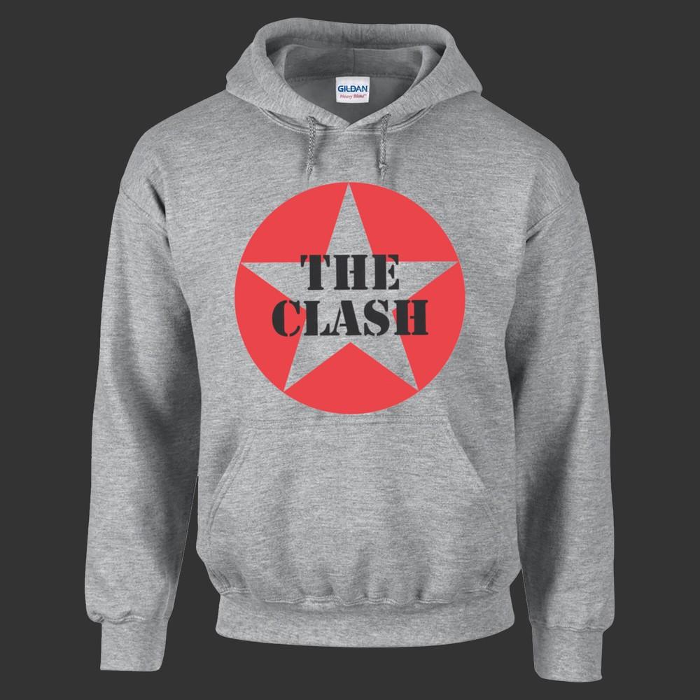 

Punk Rock Hoodie Sweatshirt Jumper Unisex Grey S-3XL 4XL