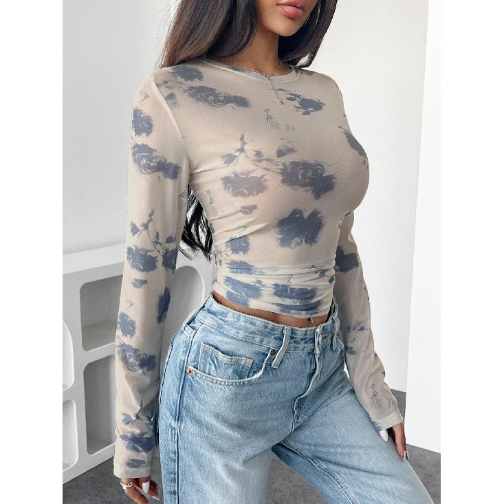 Frühling und Herbst Neue Damen Vielseitige Langarm Tägliche Business Pendler Elegante Komfort Sexy Bottom Shirt Top