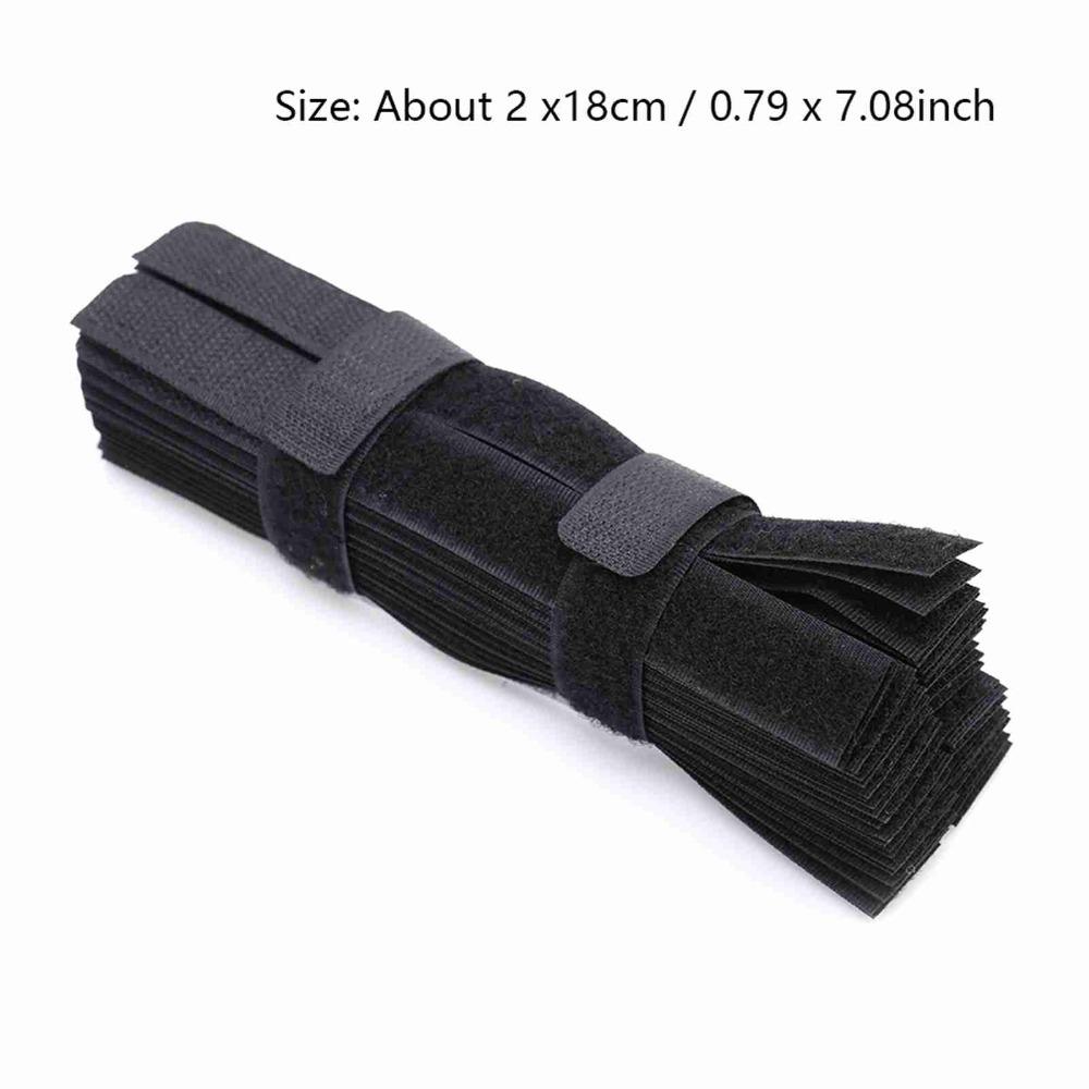 50PCS Pink/Red/Blue/Black/Yellow Cord Lead Straps Reusable Cable Holder  Home Office Travel