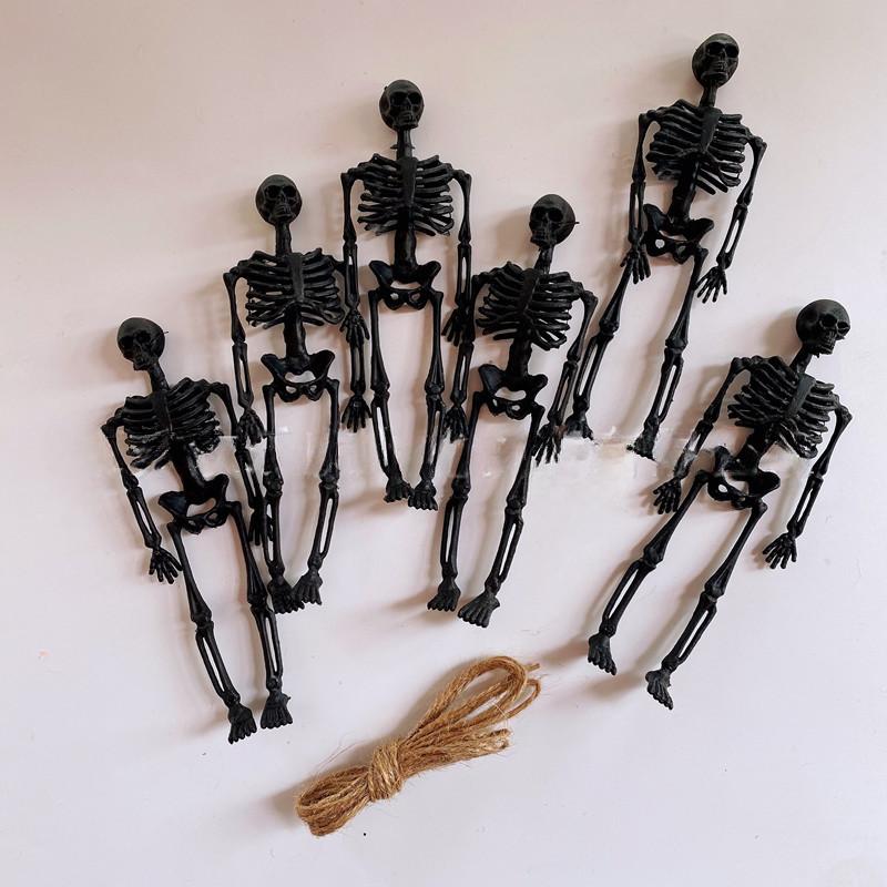 50PCS Ghost Festival Skeleton Fun Decoration Halloween Festival Atmosphere Skeleton Skeleton Frame Party Prop Ornament