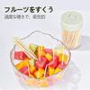 Bamboo toothpicks 350 pieces double-sided ultra-fine 1.5mm tip length 65mm material ideal everyday use (1 piece)