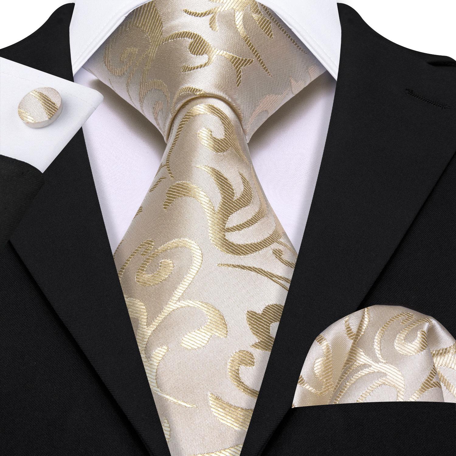 

Barry.Wang Краватка Хустка Запонки Набір Коричневий червоний чорний плед Жакард ткане весілля N-6621