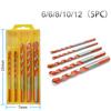 5 pièces Alloy Dur Orange Diamant Overlord 4/5/6/8/10/12mm Carrelage Céramique Mur Perforé Outil de Forage Ensemble de Forets