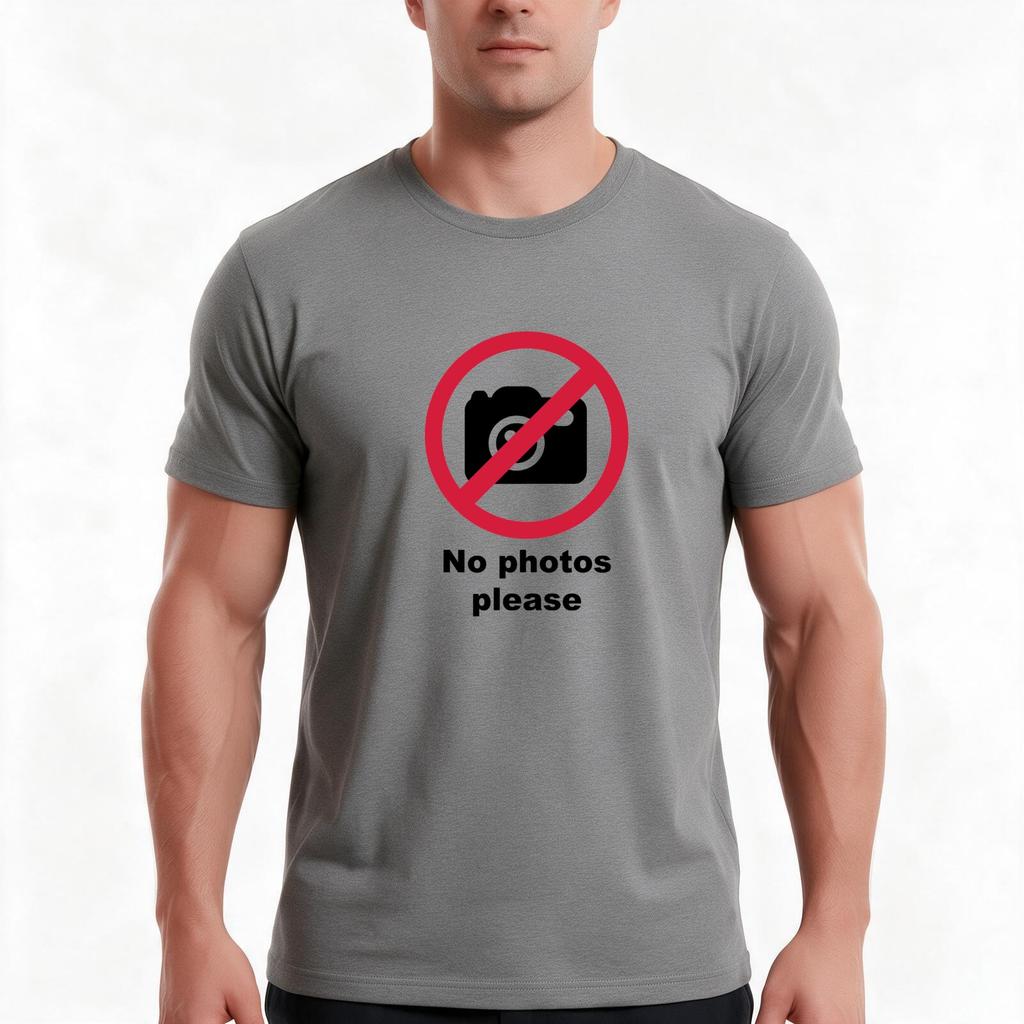 No Photos Please Tshirt Summer Casual Cotton Tee Oversized Streetwear Tops Vintage Graphic Print Loose Fit Short Sleeve