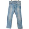 CELINE N782 086T 08TU Blue Cotton Vintage Union Wash Button Fly Denim Pants Bottoms 30 blueUsed