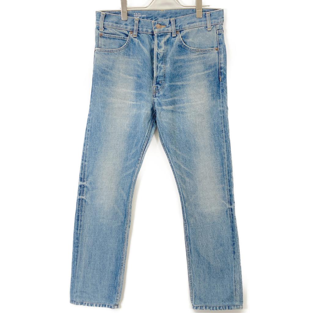 CELINE N782 086T 08TU Blue Cotton Vintage Union Wash Button Fly Denim Pants Bottoms 30 blueUsed