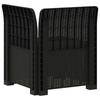 1 Seater Garden Sofa Rattan Look PP Anthracite