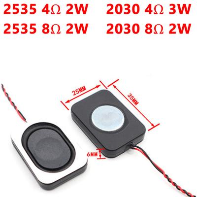 5pcs 4 Ohm 3W 4Ohm2W 8 Ohm 2W Watt Speaker Square Small Cavity Notebook Computer 2535 2030 Ultra-Thin Box Speaker Thickness 6mm