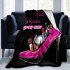 1PC Custom Name Glamorous Makeup Shoes outdooor Flannel blankets Throw Blanket All-Season Throw Gift Bedspread for Couch, Bed, Camping Holiday Birthda