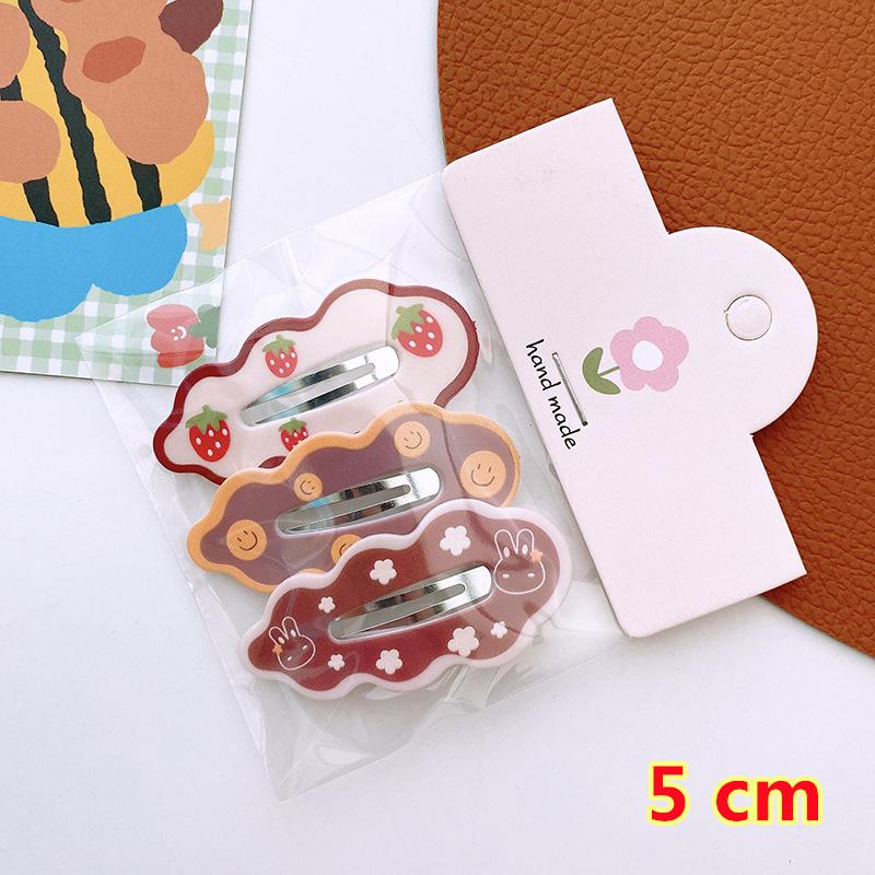 Kawaii Printed BB Clips Hairpins Set Women Children Girls Kid Hair Pins Barrettes Accessories Hairgrips Headdress Ornaments