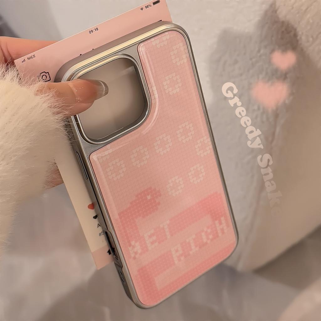 Pink Snake eating Suitable for 16 Apple 15 Promax Mobile Phone Case Iphone 14 Electroplated Dripping Glue 13 National Style Huawei