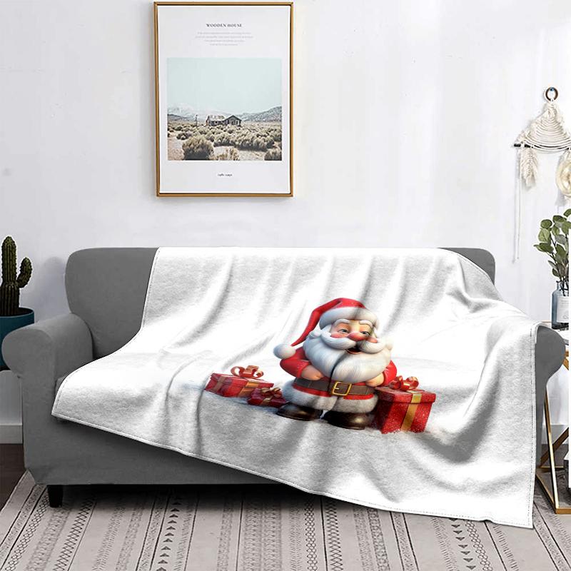 Hjemmedekorasjon plysj pledd sofateppe sengeteppe seng fluffy myke tepper dekor rutete moderne Halloween god jul vinter