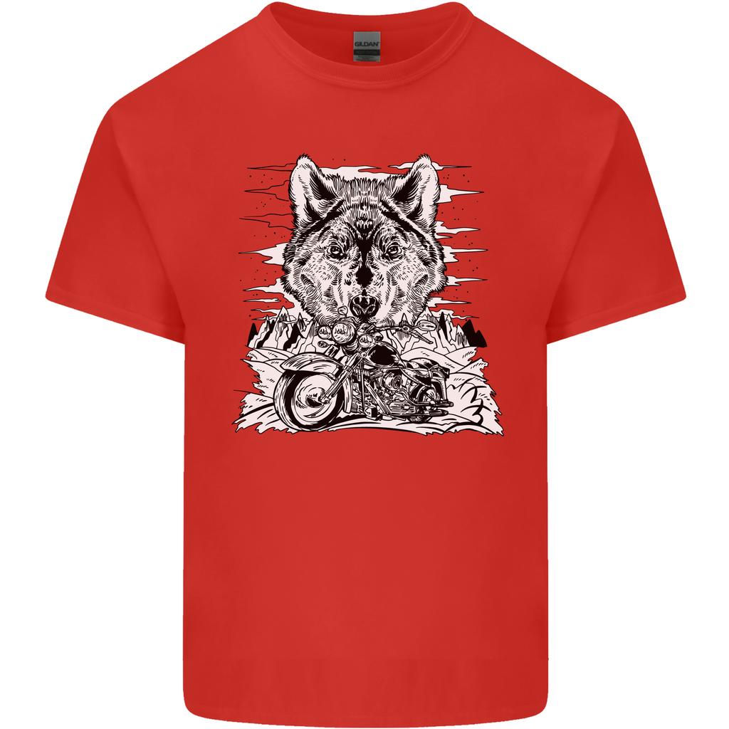 Motorbike Wolf Biker Motorcycle Motorbike Unisexs Light Cotton TShirt