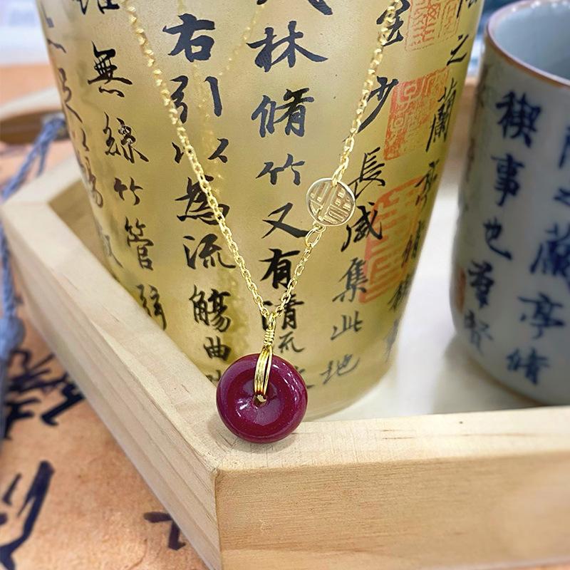 China Fengfu Brand Safety Buckle, Safe and Smooth Prayer, Clavicle Chain Gift