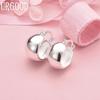 925 Sterling Silver Wedding Circle Pierced Earrings Charming Jewelry