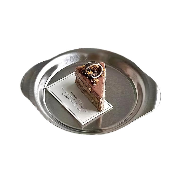 1PC Elliptical Plate Afternoon Tea Cake Treat Dish Round Plate Modern Salad Fruits Serving Tray Desserts Plate 15/18/21/23/26cm