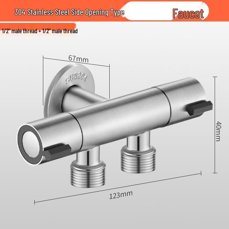 304 Stainless Steel Dual Outlet Angle Valve
