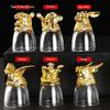 12Pcs Zodiac Liquor Wine Glass Set Small Household Wine Glasses Hip Flasks Imitation Drinkware Exquisite Gift Set