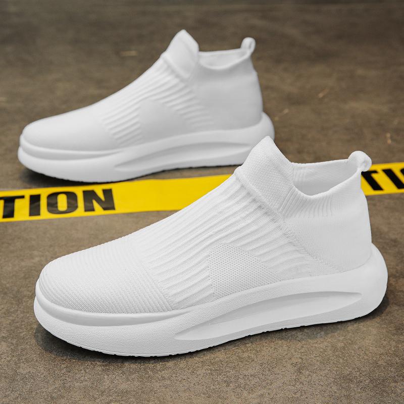 Summer new mesh breathable thick-soled sports lightweight soft-soled black socks shoes