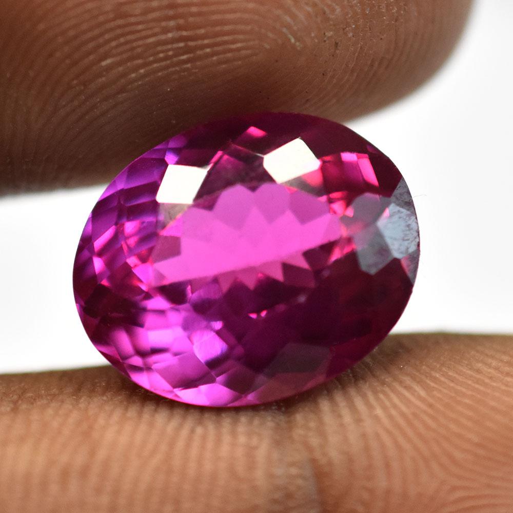 Natural Flawless Pink Ruby Certified 10.6 Ct Oval Cut Loose Gemstone For Gift