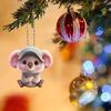Whimsical 2d Acrylic Love Bear Car Pendant Keychain Adorable Decor For Bags Luggage And